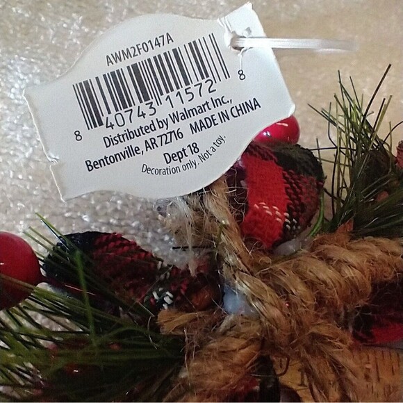 Holiday Time Wreath with Red Bells Christmas Ornament - Picture 8 of 10